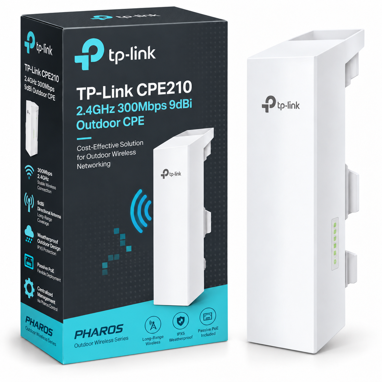 TP-Link CPE210 2.4GHz 300Mbps 9dBi Outdoor CPE